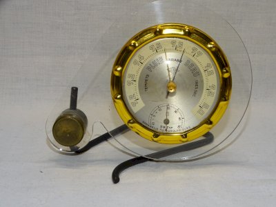 -ANCIEN APPAREIL METEOROLOGIQUE VINTAGE SFAM BAROMETRE THERMOMETRE XXe     D