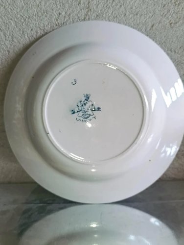 ancien assiette decor floral longwy modele azalees en bon etat