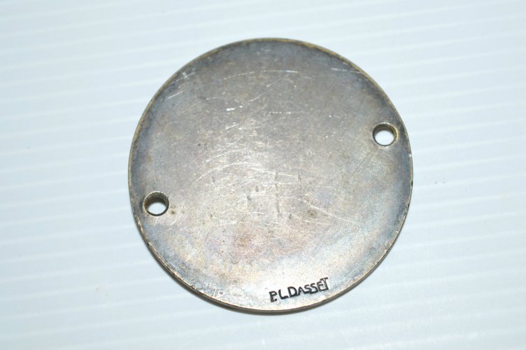 -ANCIEN BADGE AUTOMOBILE SAINT CHRISTOPHE signé L.TRICARO Bronze & Métal Argenté