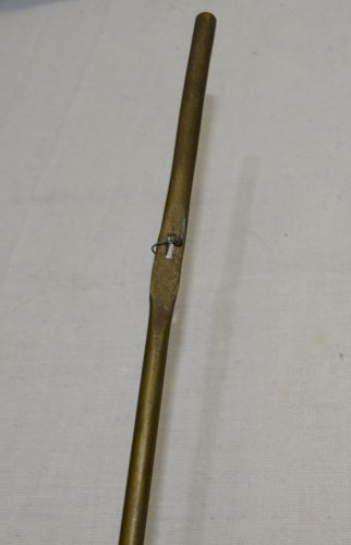 -  ANCIEN BALANCIER LENTILLE LAITON  TIGE NON PLIABLE  MOUVEMENT HORLOGE   D