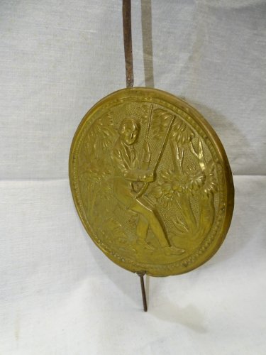 -ANCIEN BALANCIER  PENDULE COMTOISE CHAINE D'ARPENTEUR HOMME SUR Balançoire    D