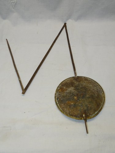 -ANCIEN BALANCIER  PENDULE COMTOISE CHAINE D'ARPENTEUR HOMME SUR Balançoire    D