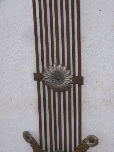 -ANCIEN BALANCIER POUR MOUVEMENT HORLOGE PENDULE COMTOISE ANCIENNE  DECO   D