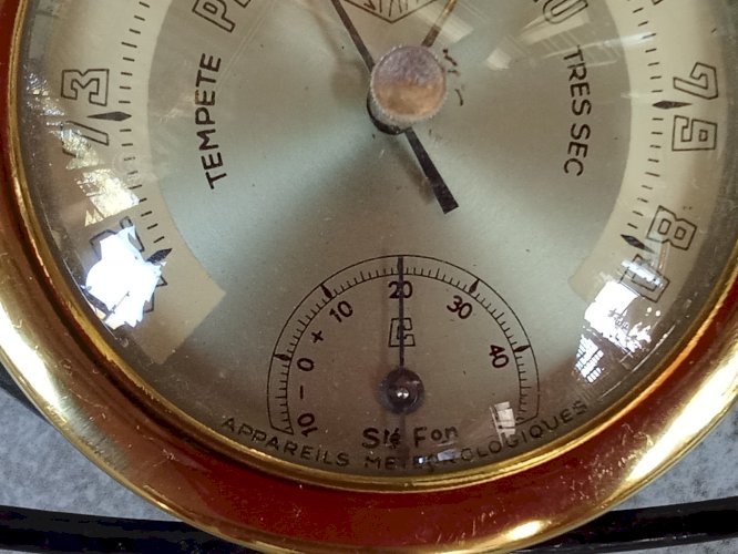 Ancien Baromètre SFAM  ORTF Appareil météorologique Old barometer meteo  device