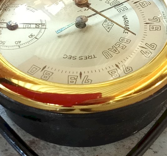 Ancien Baromètre SFAM  ORTF Appareil météorologique Old barometer meteo  device