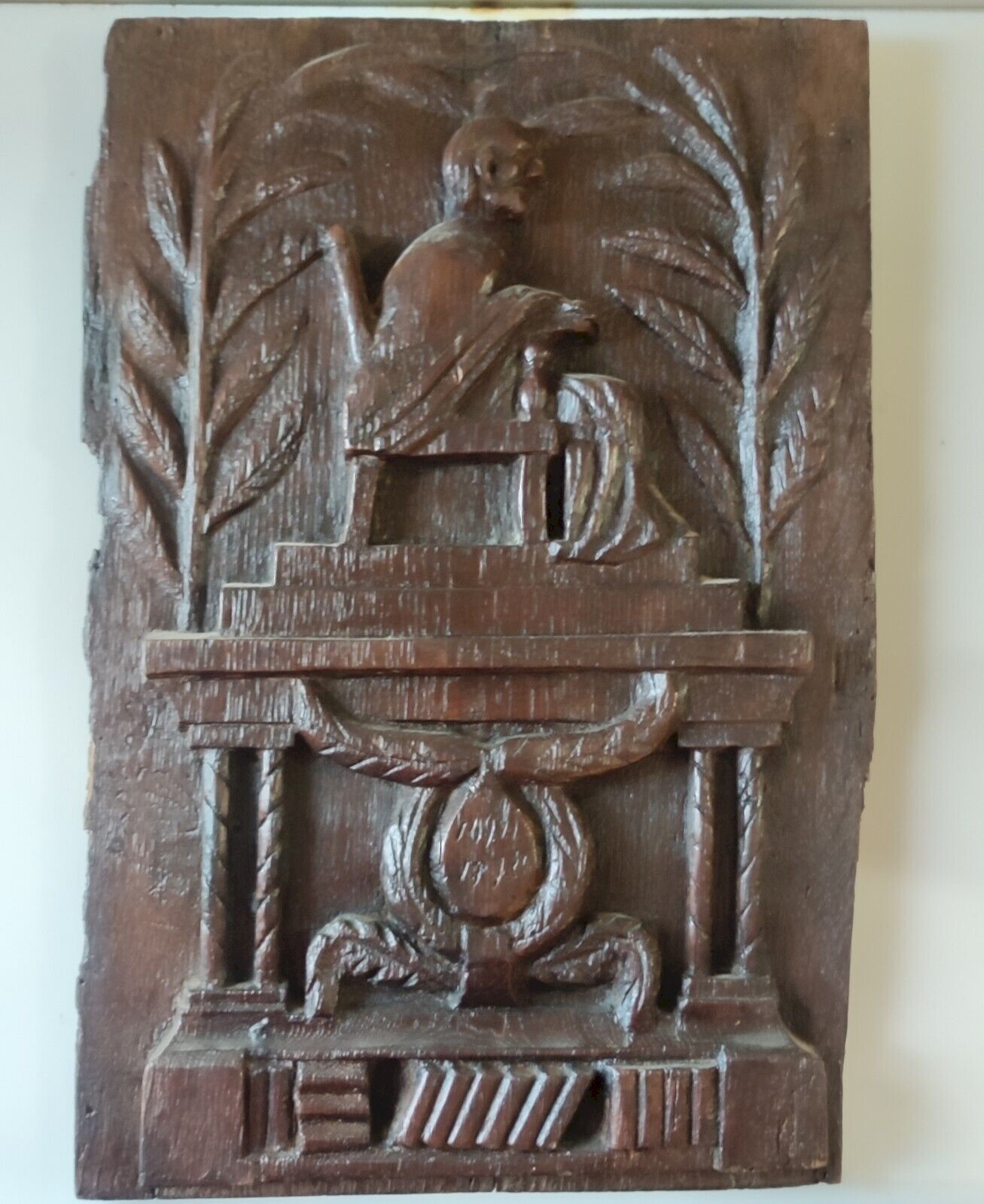 Sculpture Ancienne Lombok – Pêcheur En Bois Sculpté à La Main – Indonésie