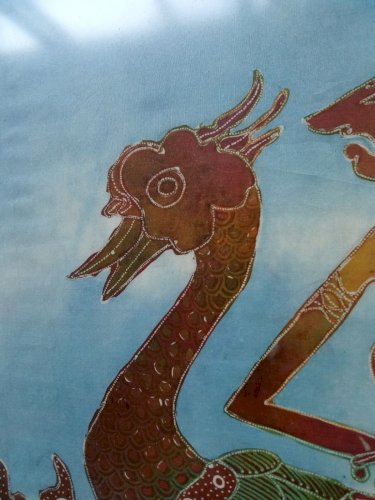 Ancien batik Indonésie Indonésien Tissu Décoré Art Traditionnel Asiatique