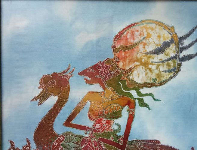 Ancien batik Indonésie Indonésien Tissu Décoré Art Traditionnel Asiatique