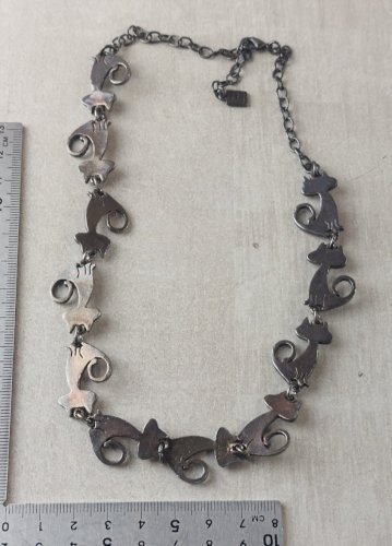 Ancien beau collier décor chats, Lili la Pie ^