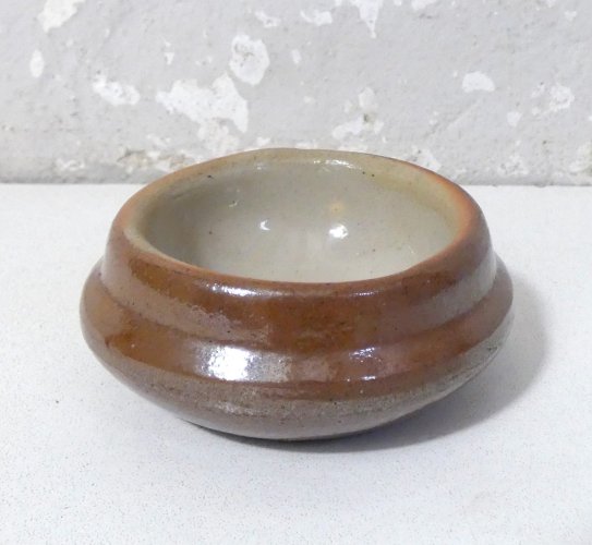 ancien beurrier en grès vintage