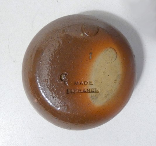 ancien beurrier en grès vintage