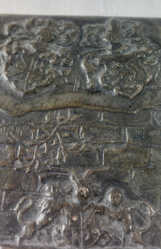 Ancien bloc note, décor chevalier, NVNQVAM