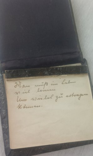 Ancien bloc note, décor chevalier, NVNQVAM