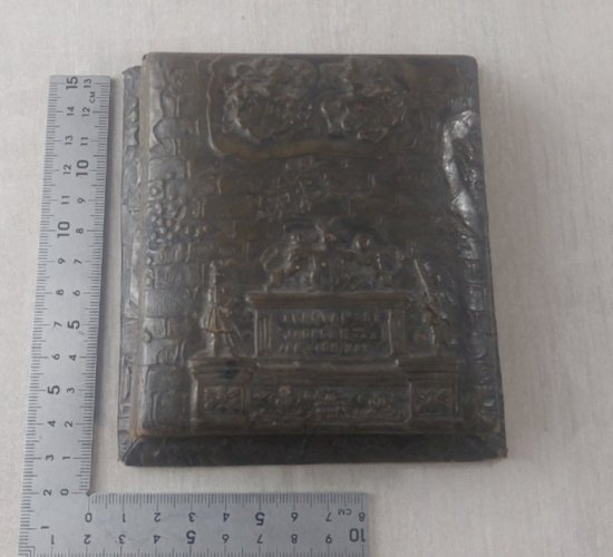 Ancien bloc note, décor chevalier, NVNQVAM