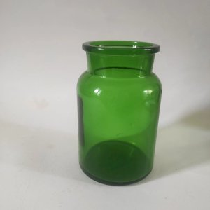 Old glass jar, made in Belgium