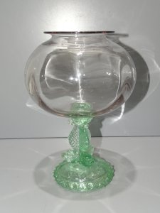 - ANCIEN BOCAL sur 3 PIEDS DAUPHINS VERTS BOCAL A SANGSUES PHARMACIE PORTIEUX  D