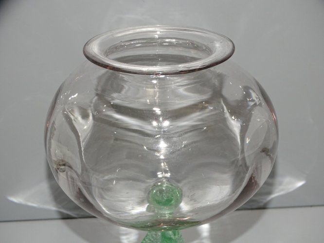- ANCIEN BOCAL sur 3 PIEDS DAUPHINS VERTS BOCAL A SANGSUES PHARMACIE PORTIEUX  D