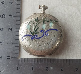 Ancien boîtier pour montre gousset, en argent ^