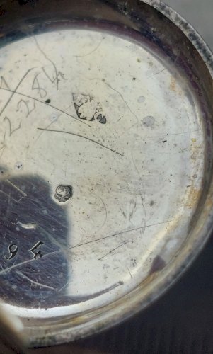 Ancien boîtier pour montre gousset, en argent ^