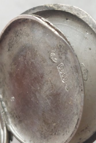 Ancien boîtier pour montre gousset, en argent ^