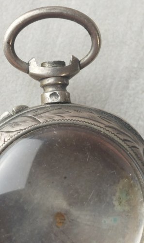 Ancien boîtier pour montre gousset, en argent ^