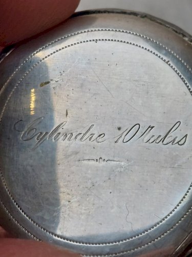Ancien boîtier pour montre gousset, en argent ^