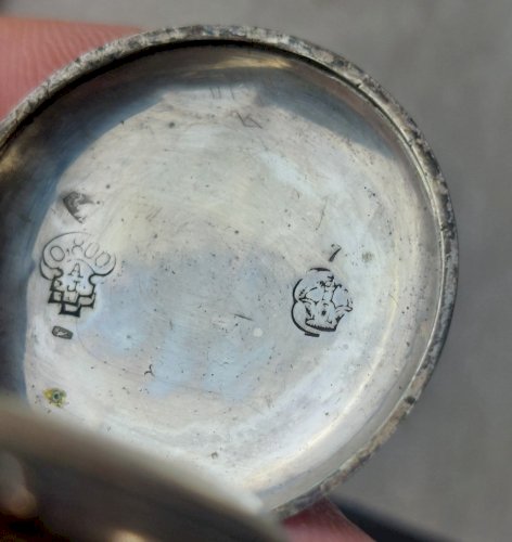 Ancien boîtier pour montre gousset, en argent ^