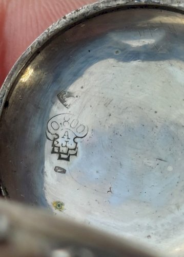 Ancien boîtier pour montre gousset, en argent ^