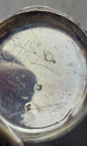 Ancien boîtier pour montre gousset, en argent ^