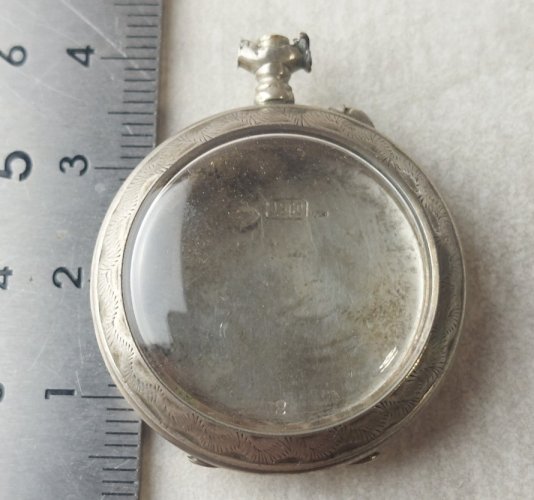 Ancien boîtier pour montre gousset, en argent ^
