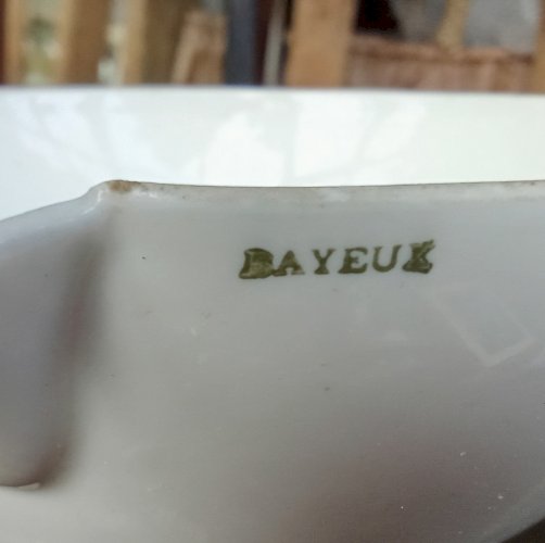 Ancien bol capsule apothicaire pharmacie laboratoire chimie porcelaine Bayeux