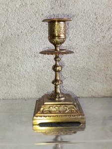 antique bronze or brass candlestick 19th century? in good condition