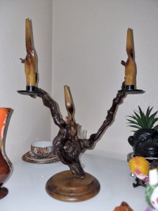 Ancien bougeoir en pied de vigne