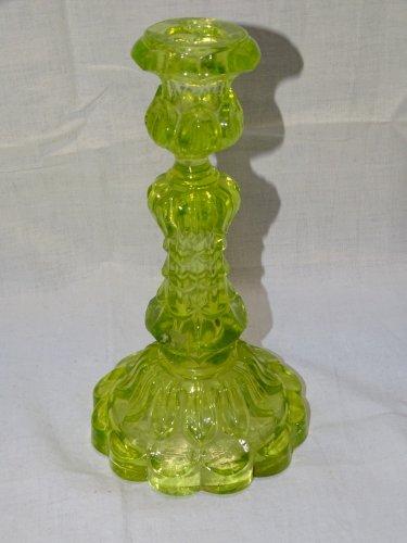 -ANCIEN BOUGEOIR en VERRE OURALINE TABLE de FETES COLLECTION VITRINE BOUGIE   D