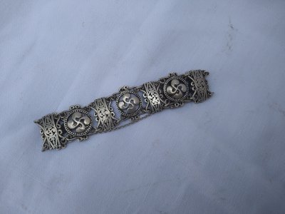 ancient silver bracelet, Basque cross
