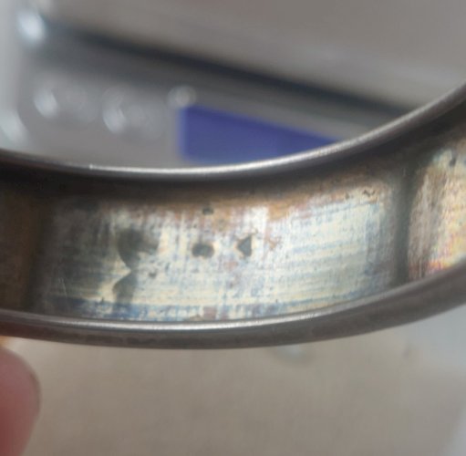 Ancien bracelet jonc / manchette, décor gravé, en argent 800, vintage