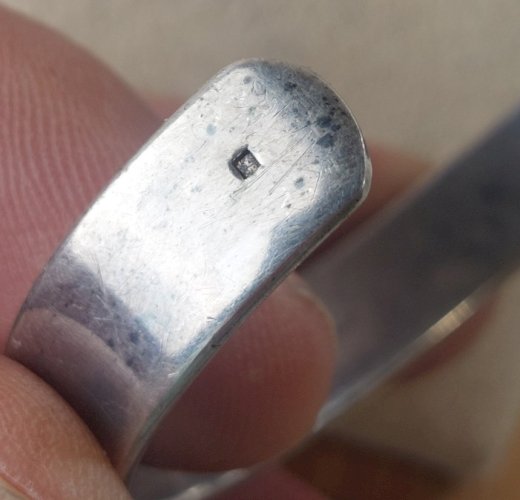 Ancien bracelet jonc / manchette, Lea, en argent