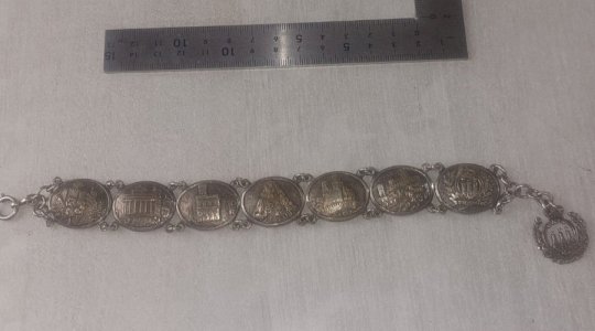 Ancien bracelet souvenir San Marino, Liberta, médaillons