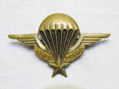 OLD PARATROOPER BADGE WITH REGISTRATION NUMBER MEDAL OLD COLLECTION