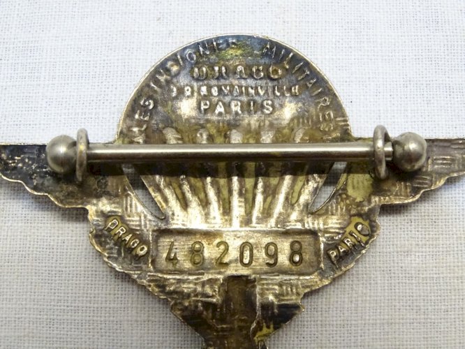-ANCIEN BREVET PARACHUTISTE AVEC NUMERO MATRICULE MEDAILLE ANCIENNE COLLECTION
