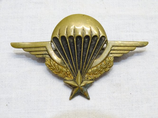-ANCIEN BREVET PARACHUTISTE AVEC NUMERO MATRICULE MEDAILLE ANCIENNE COLLECTION