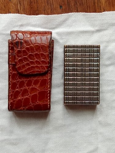 Ancien Briquet Collection Dupont Métal Argenté Monogramme PB PR/Objet Du Fumeur
