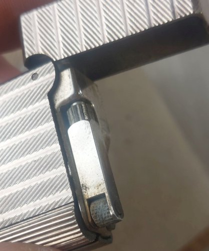 Ancien briquet, en métal argenté, Flaminaire, vintage