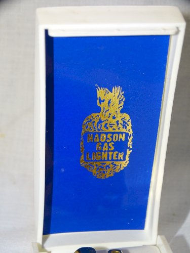 -ANCIEN BRIQUET HADSON GAS LIGHTER dans SA BOITE D'ORIGINE A RECHARGER   D