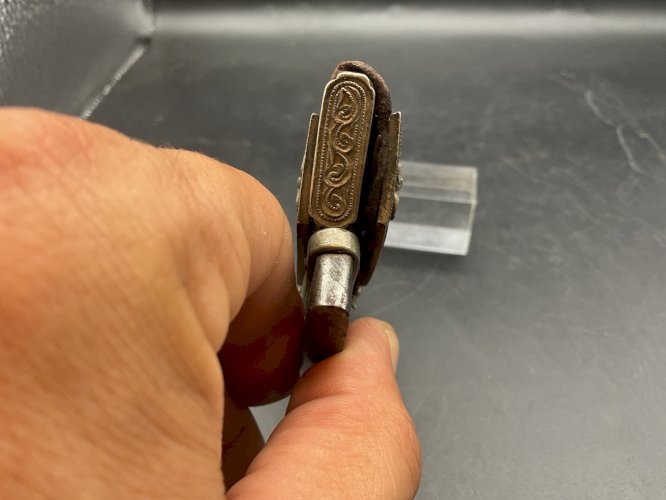 Ancien Briquet tibétain ,Pierre A Feu Tibet Cuir Asie Lighter Vintage Asia