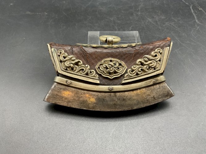 Ancien Briquet tibétain ,Pierre A Feu Tibet Cuir Asie Lighter Vintage Asia