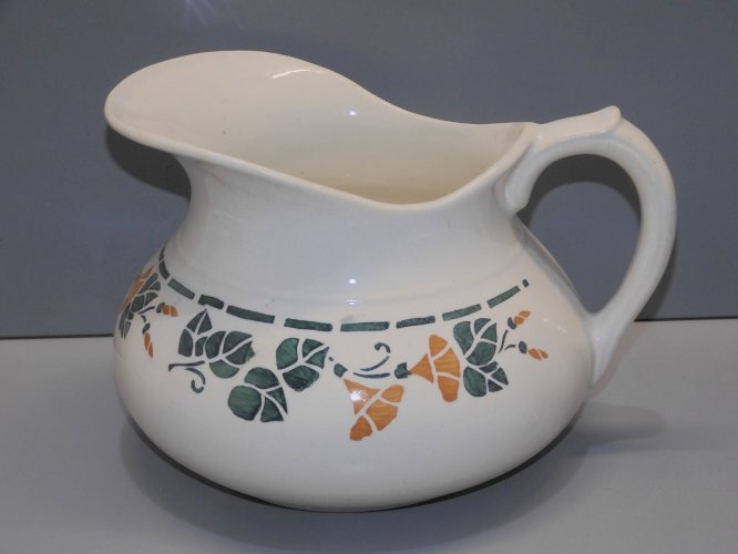 -ANCIEN BROC de TOILETTE FAIENCERIES du NORD FLEURS LISERONS DECO COLLECTION   D