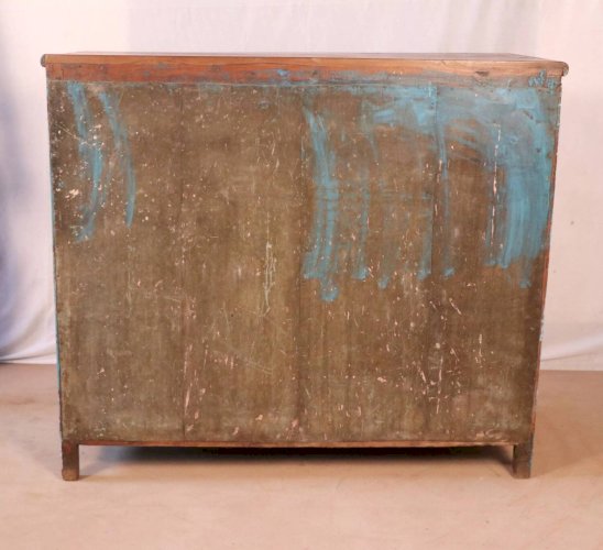 Ancien buffet en teck birmane patine bleue d’origine