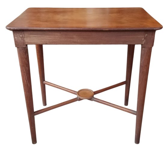 Ancien Bureau Table D Appoint Entretoise  Restauration 1 Tiroir 19 Ème Siècle