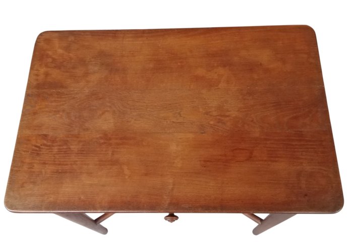 Ancien Bureau Table D Appoint Entretoise  Restauration 1 Tiroir 19 Ème Siècle